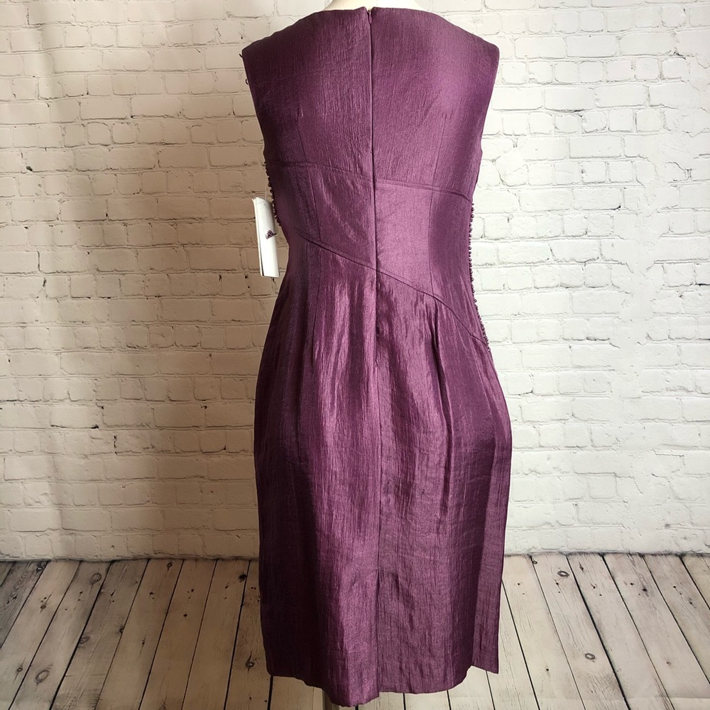 BNWT Adrianna Papell Purple Cocktail Elegant Dress - Picture 2 of 6